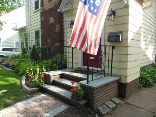 Bluestone Stair System with Paving Stone walkway